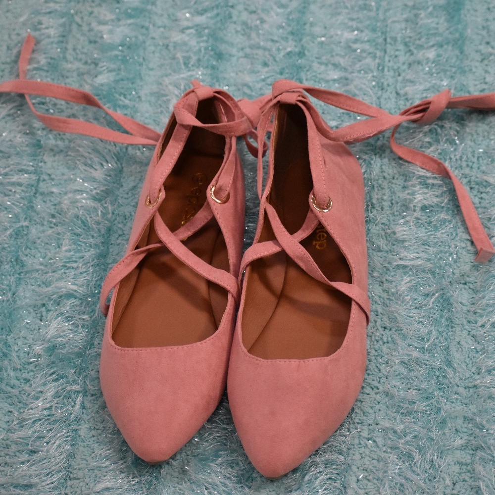 Pink Strappy Flats for Women